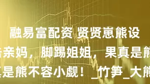 融易富配资 贤贤崽熊设崩溃，拳击亲妈，脚踢姐姐，果真是熊不容小觑！_竹笋_大熊猫_直播